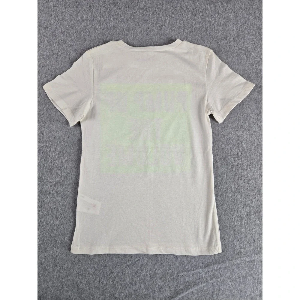 HM Boys Pump Up The Volume Neon Graphic T-Shirt White Size Small 6-8Y